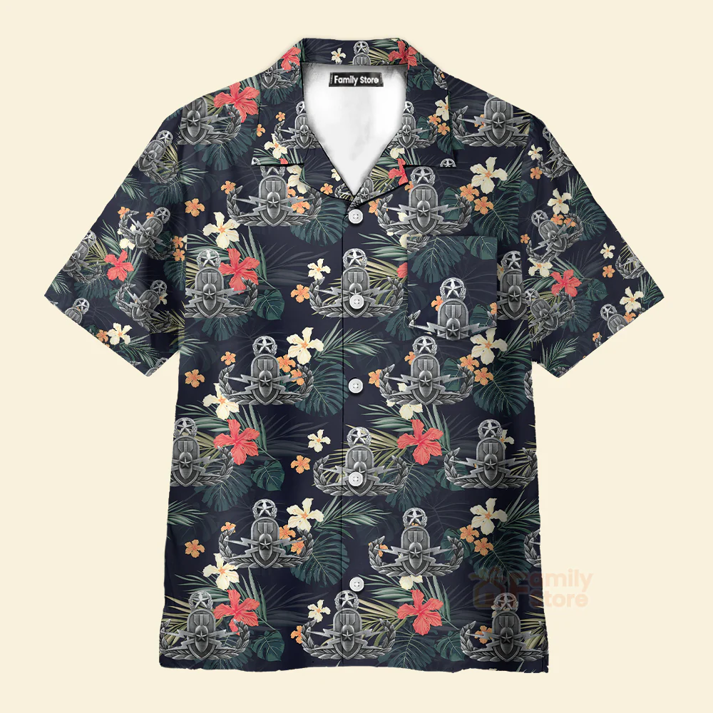 Armed Forces Explosive Ordnance Disposal Badge Master EOD Hawaiian Shirt - Image 2