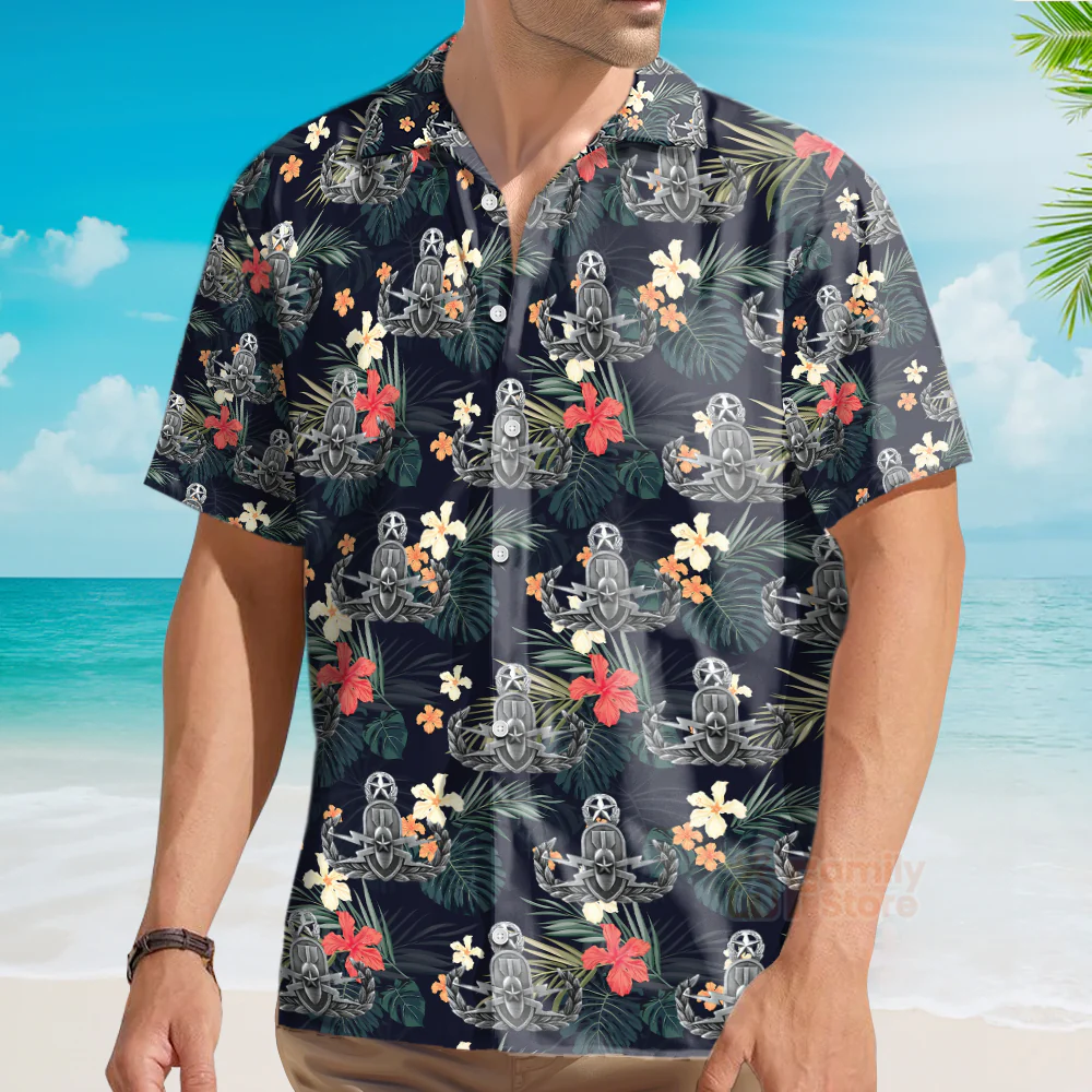 Armed Forces Explosive Ordnance Disposal Badge Master EOD Hawaiian Shirt - Image 4