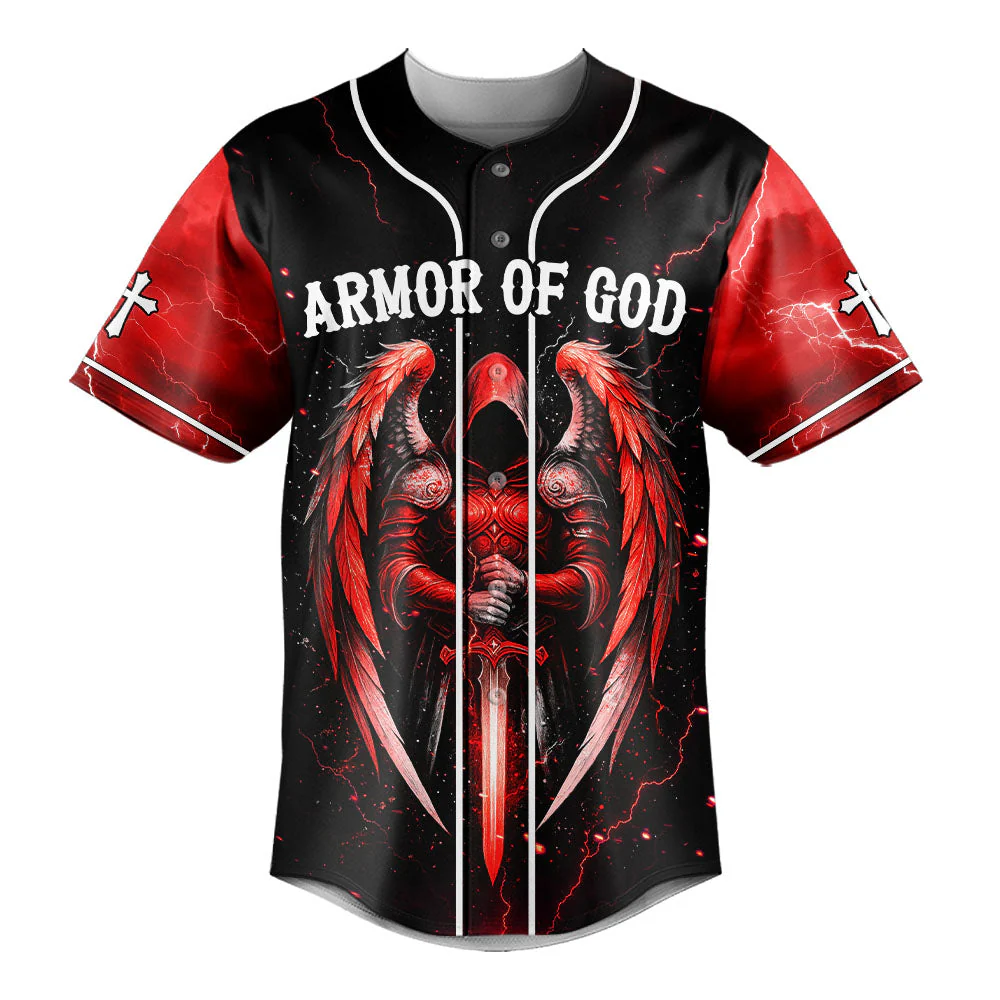 Armor of God Baseball Jersey - Christant Gift For Him - Image 2