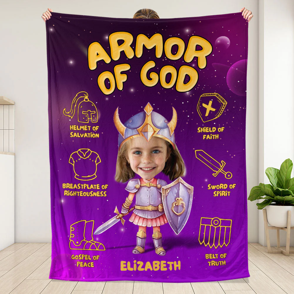Armor Of God Blanket - Personalized Blanket - Gift For Kids HL128