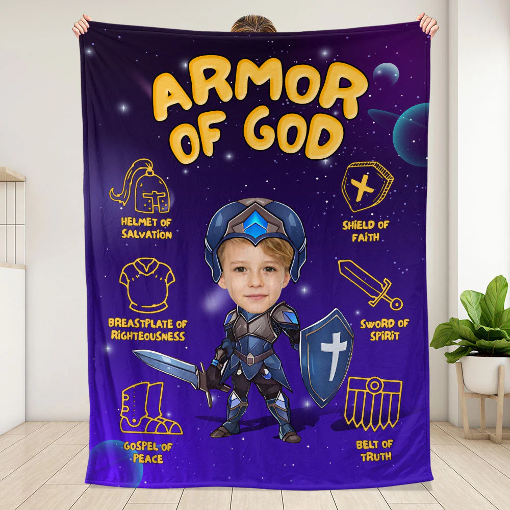 Armor Of God Blanket - Personalized Blanket - Gift For Kids HL128 - Image 2