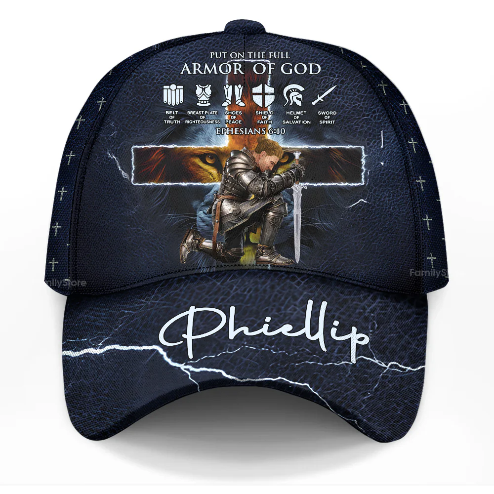 Armor Of God Ephesians 6-10 - Personalized Classic Cap - Christant for Men, Women | CLGOD03 - Image 4