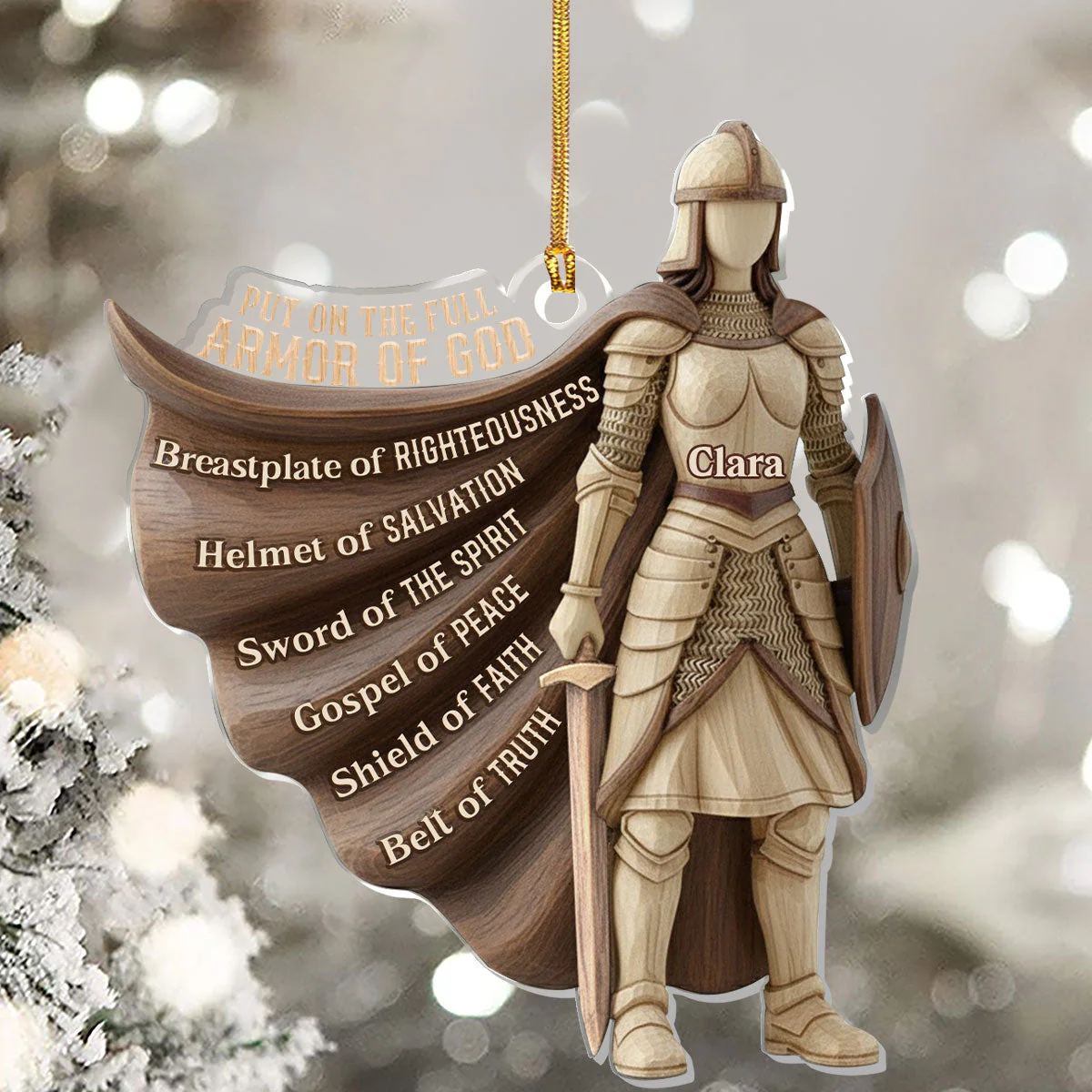 Armor Of God - Personalized Acrylic Ornament TD118 - Image 5