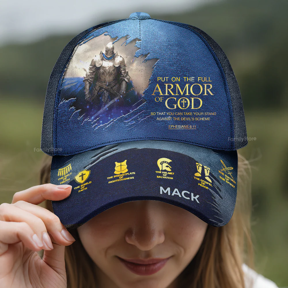 Armor Of God - Personalized Classic Cap - Gift for Men, Dad, Grandpa, Husband - NH96 - Image 2