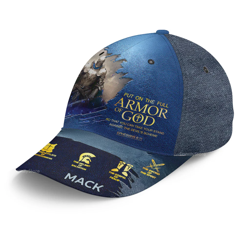 Armor Of God - Personalized Classic Cap - Gift for Men, Dad, Grandpa, Husband - NH96 - Image 6
