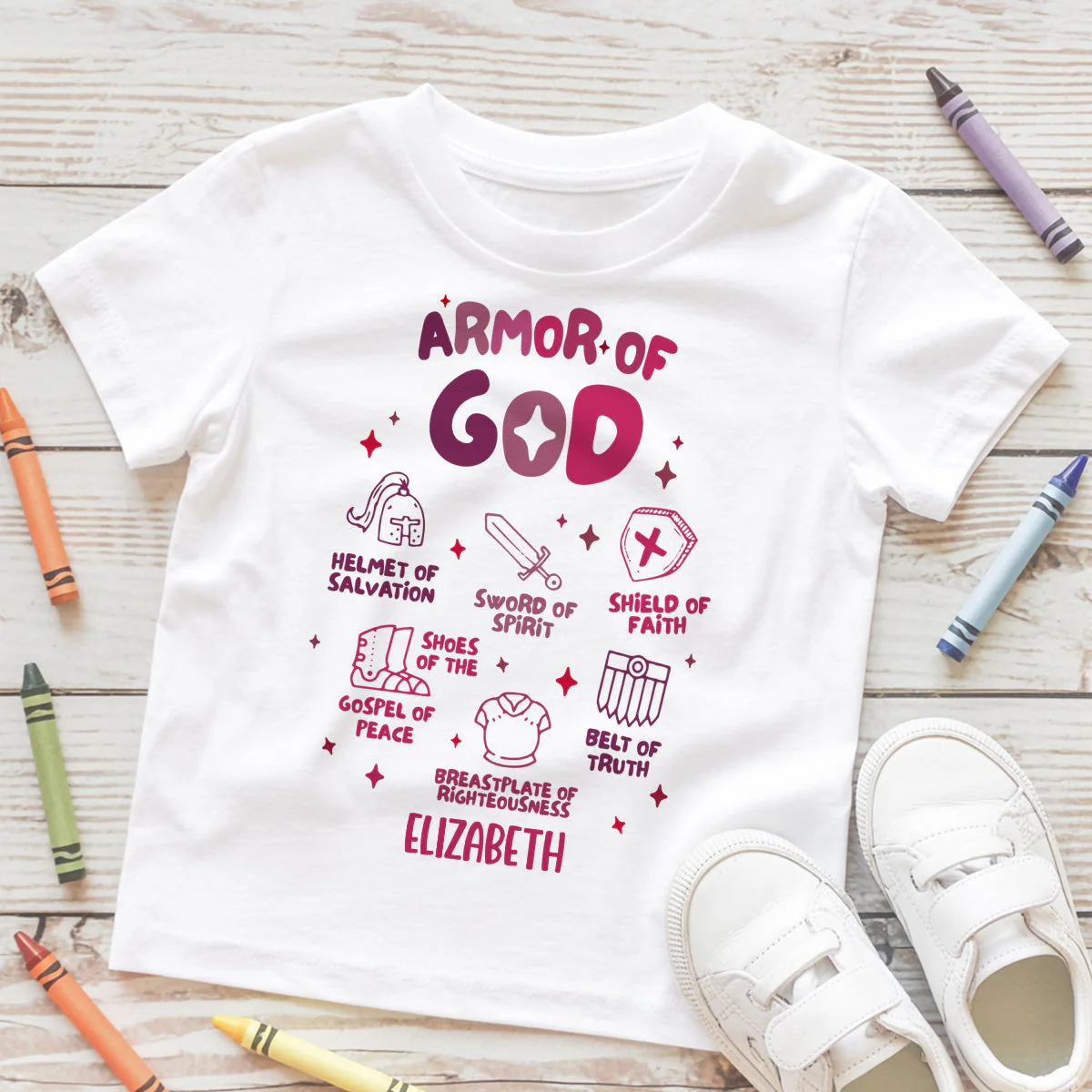 Armor Of God - Personalized Shirt - Back To School Gift For Kids | TD118 - Image 2