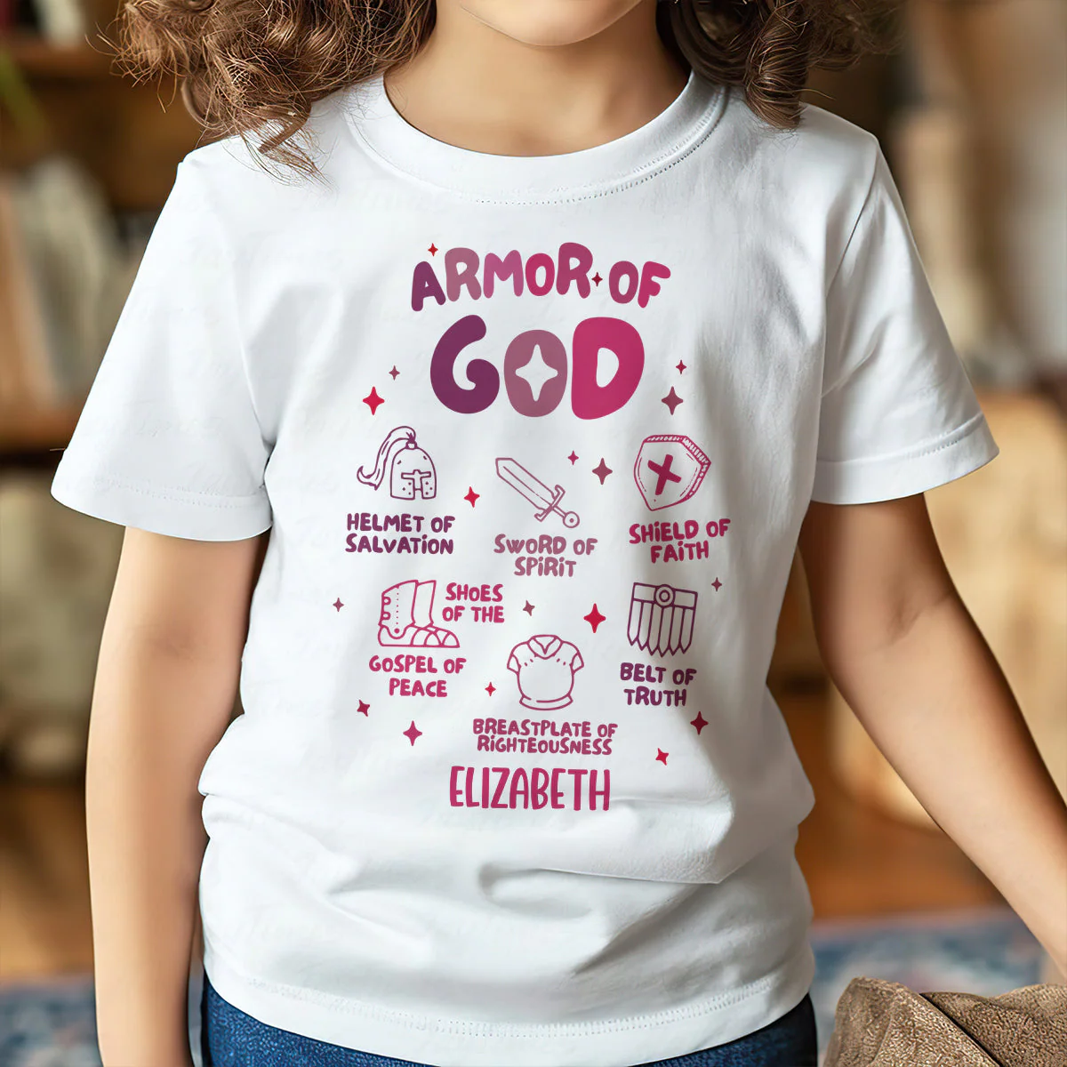 Armor Of God - Personalized Shirt - Back To School Gift For Kids | TD118 - Image 4