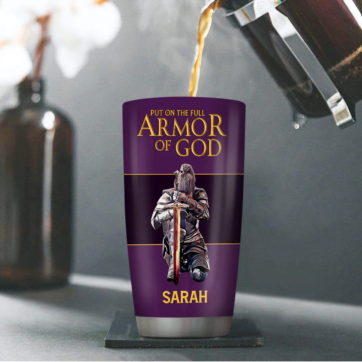 Armor Of God- Personalized Stainless Steel Tumbler - Image 4