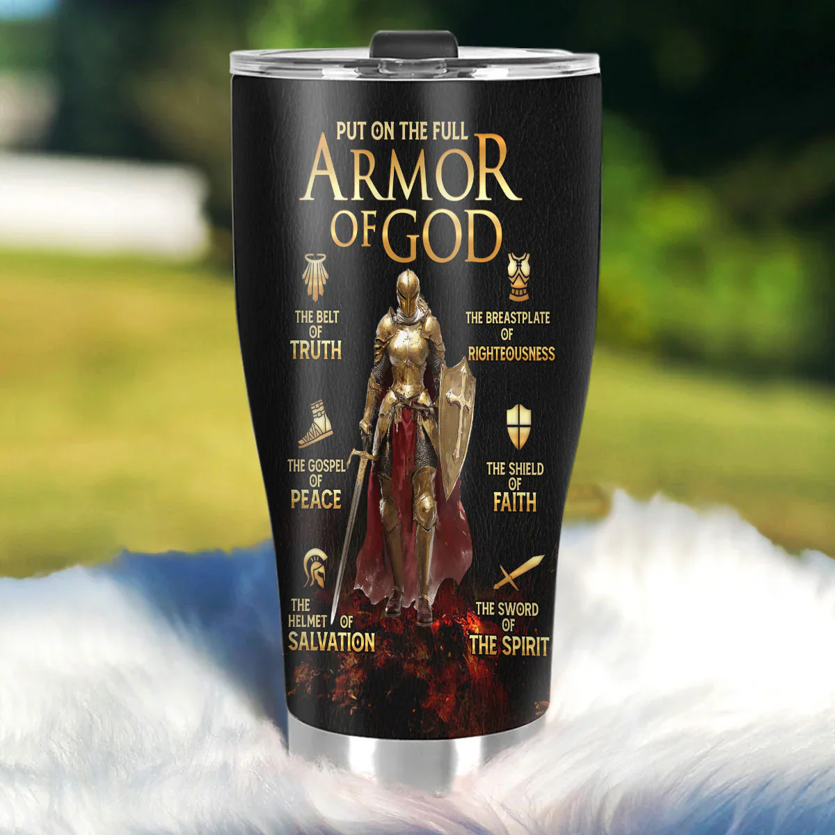 Armor Of God - Personalized Stainless Steel Tumbler TD118 - Image 2