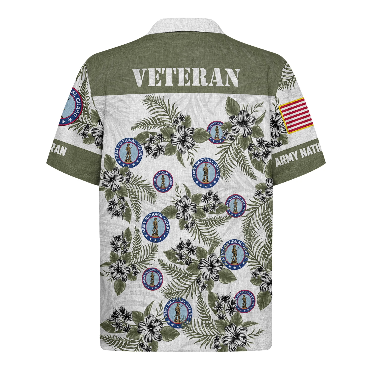 Army National Guard Military Veteran Tropical - Hawaiian Shirt - Patriotic Gift For Veterans | HN02 - Image 2