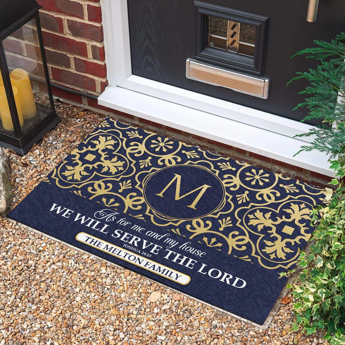 As For Me And My House We Will Serve The Lord - Personalized Doormat - Gift For Christmas, Family TD118