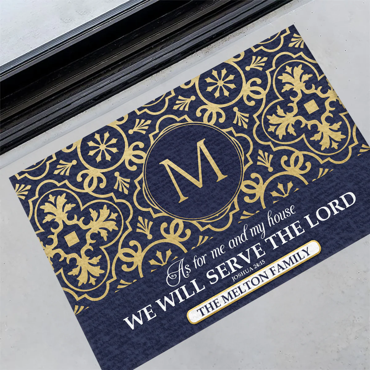 As For Me And My House We Will Serve The Lord - Personalized Doormat - Gift For Christmas, Family TD118 - Image 4