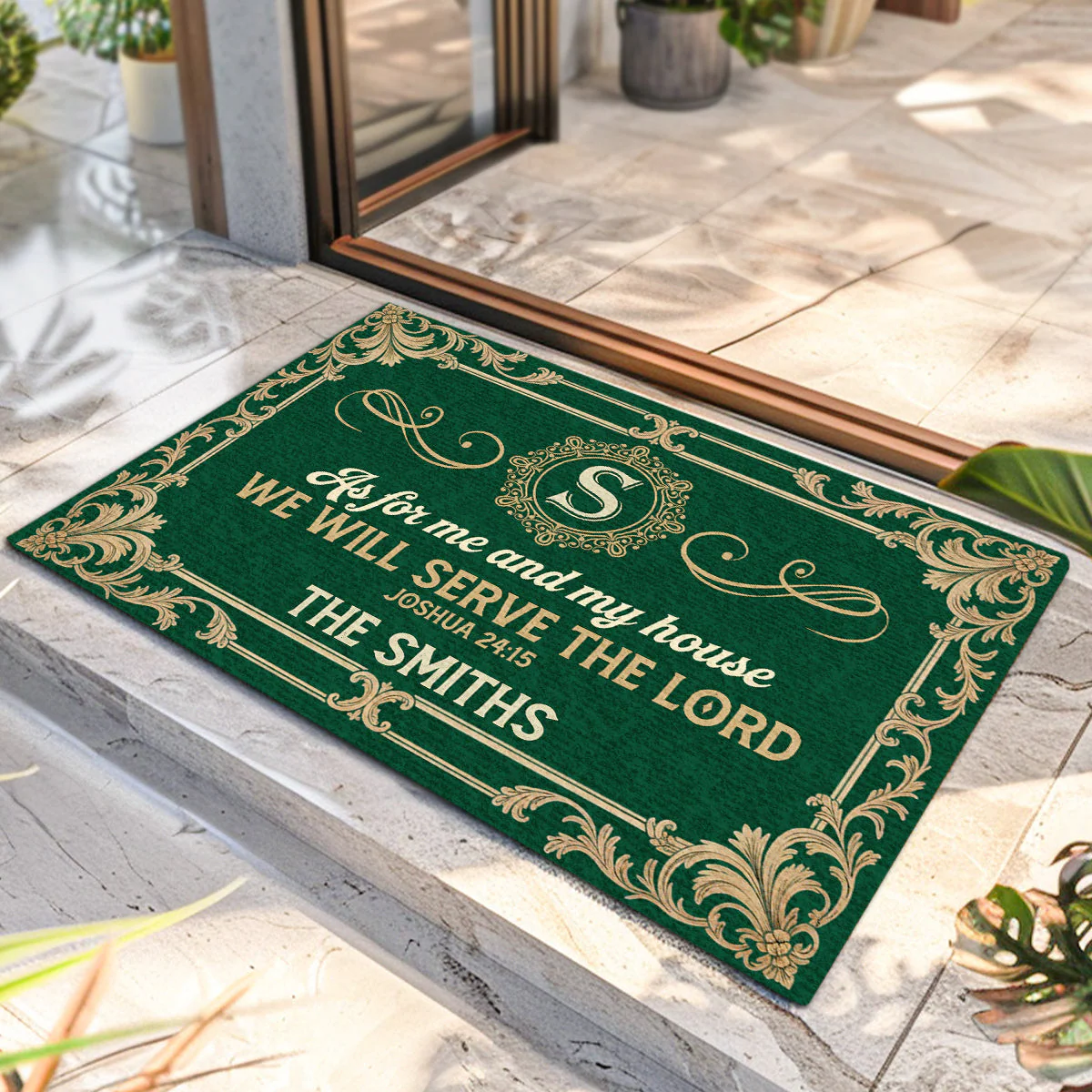 As For Me And My House We Will Serve The Lord - Personalized Doormat - Gift For Christmas TD118 - Image 3