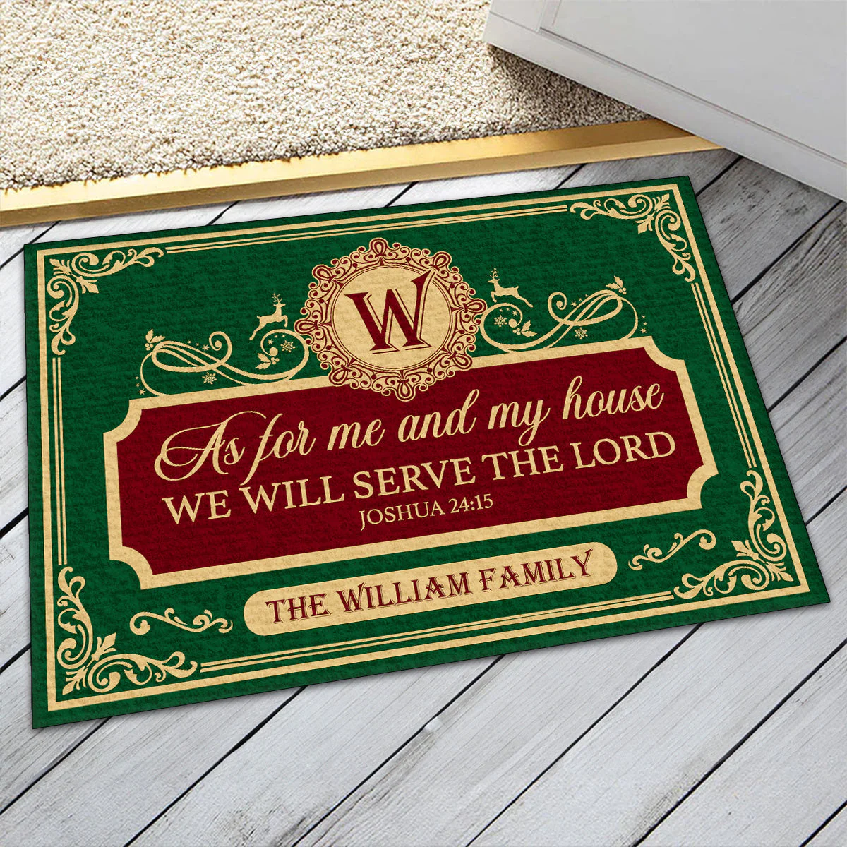 As For Me And My House We Will Serve The Lord - Personalized Doormat - Gift For Family HL128 - Image 6