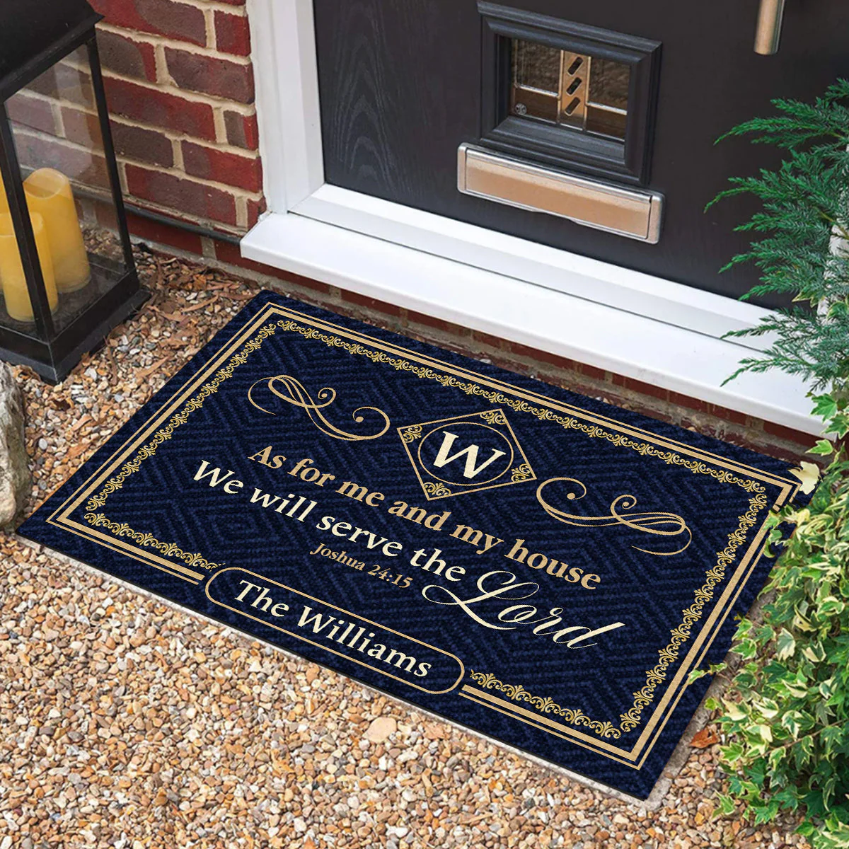 As For Me And My House We Will Serve The Lord - Personalized Doormat TD118