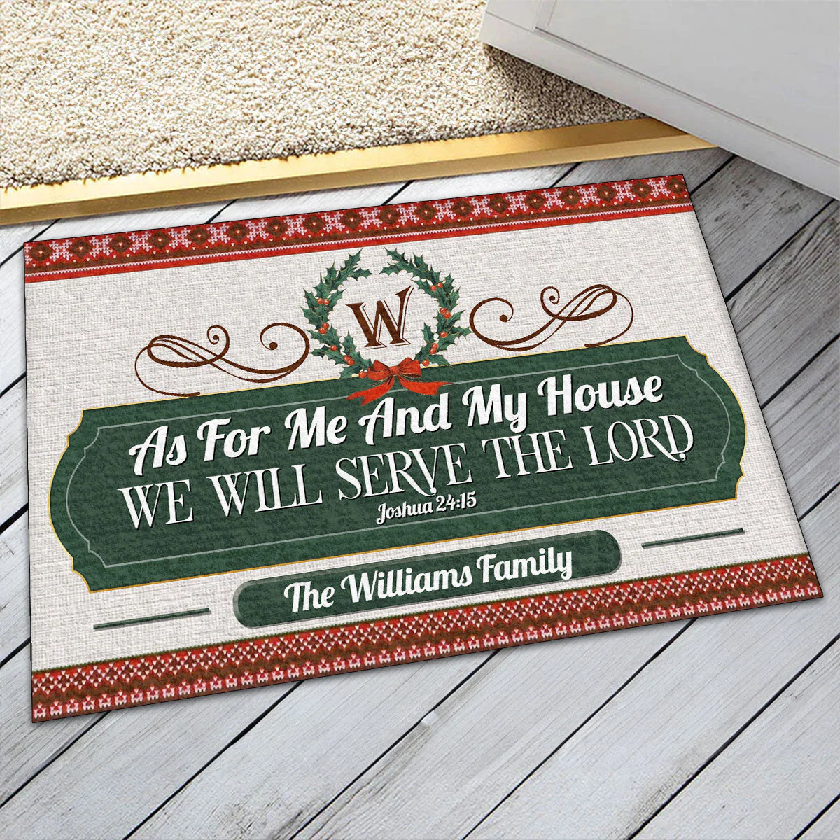 As For Me And My House We Will Serve The Lord - Personalized Doormat TD118 - Image 6
