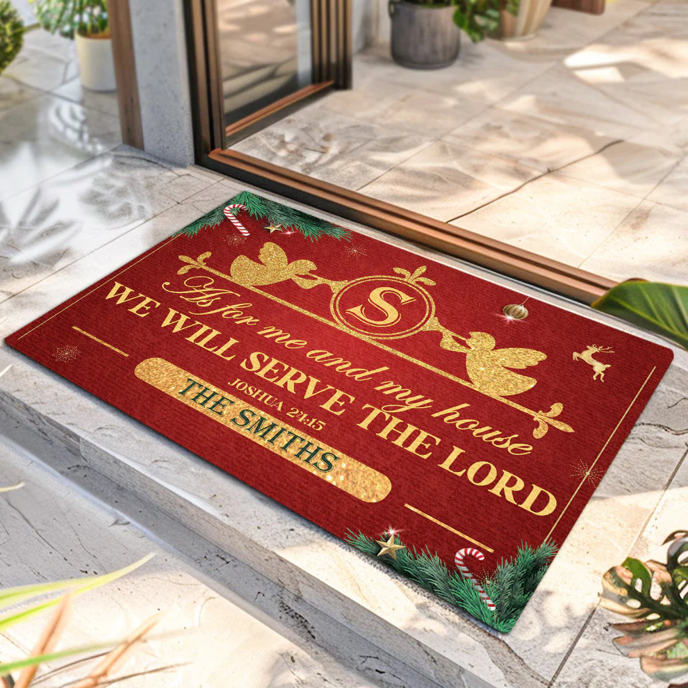 As For Me And My House We Will Serve The Lord - Personalized Doormat TD118 - Image 2