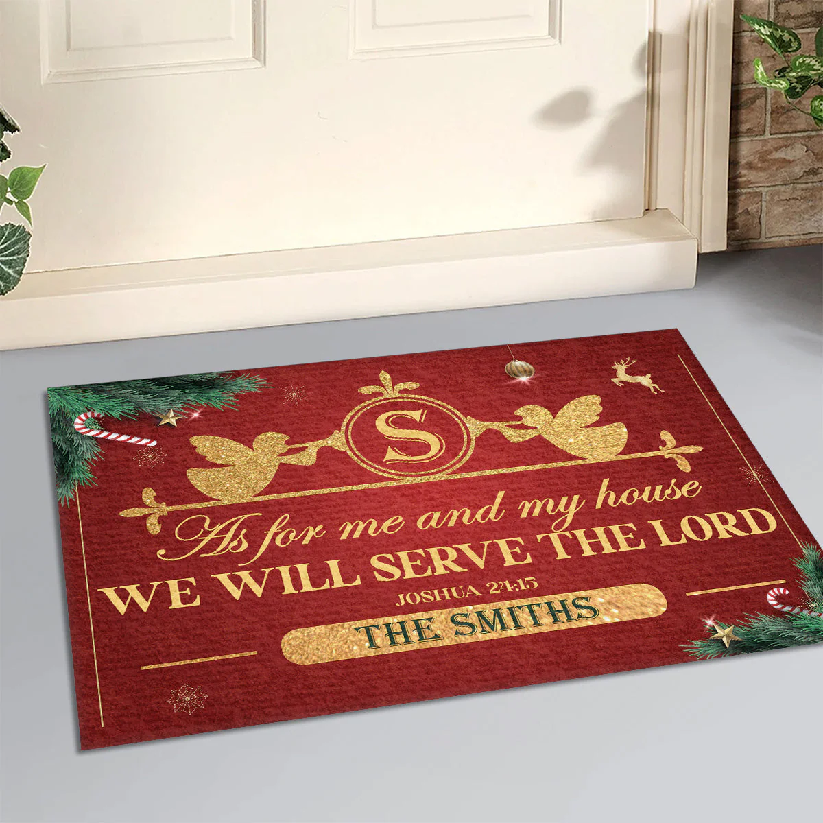 As For Me And My House We Will Serve The Lord - Personalized Doormat TD118 - Image 3
