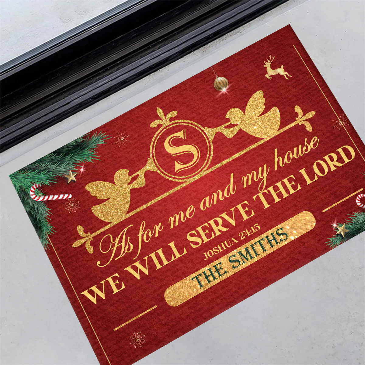 As For Me And My House We Will Serve The Lord - Personalized Doormat TD118 - Image 4