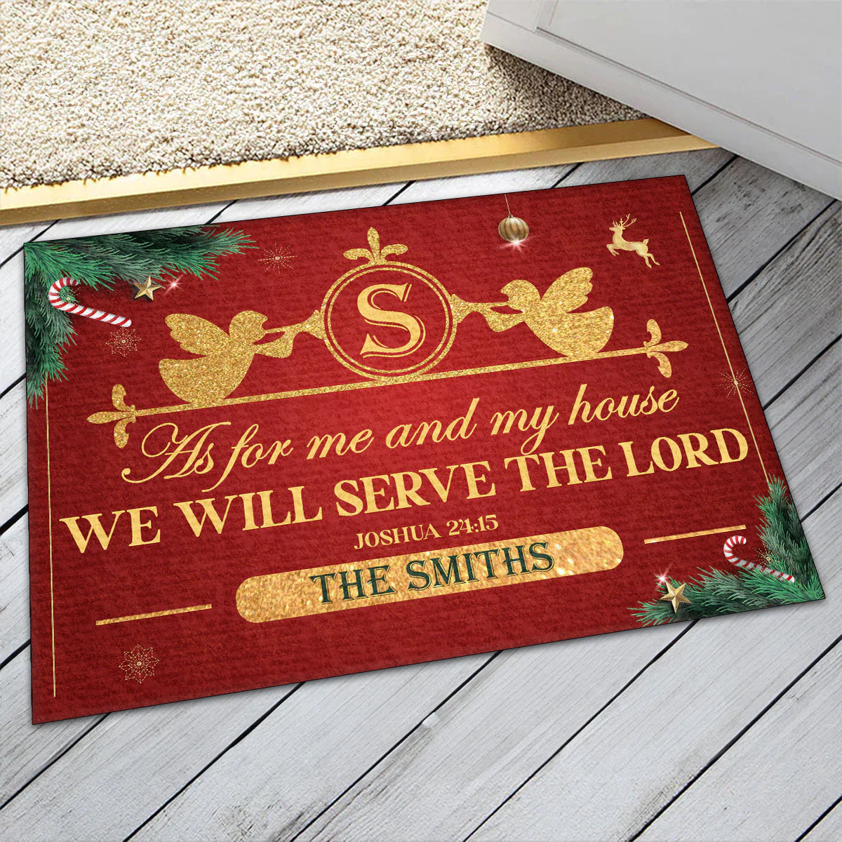 As For Me And My House We Will Serve The Lord - Personalized Doormat TD118 - Image 6