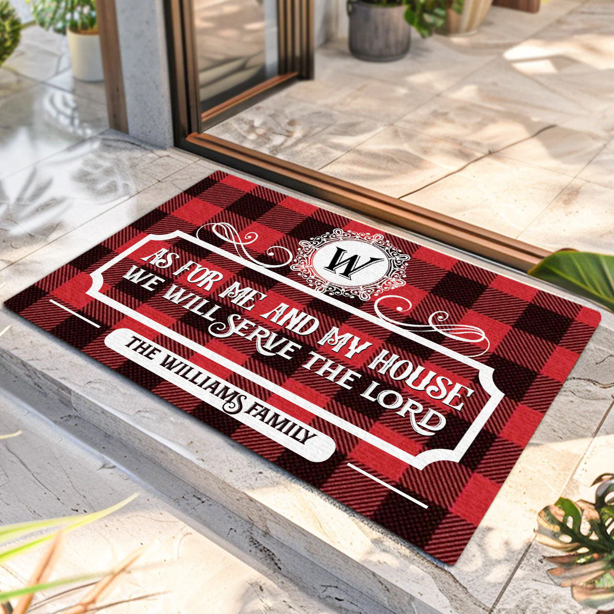 As For Me And My House We Will Serve The Lord - Personalized Doormat TD118 - Image 3