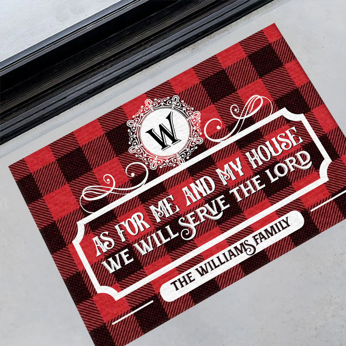 As For Me And My House We Will Serve The Lord - Personalized Doormat TD118 - Image 4