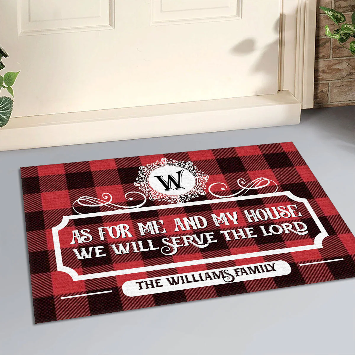 As For Me And My House We Will Serve The Lord - Personalized Doormat TD118 - Image 6