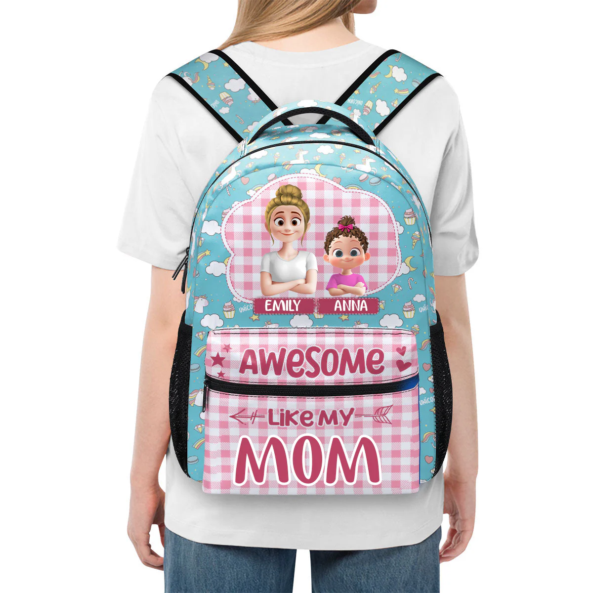 Awesome Like My Dad, My Mom - Personalized Backpack - Gift For Kids | GR29 TD118 - Image 2