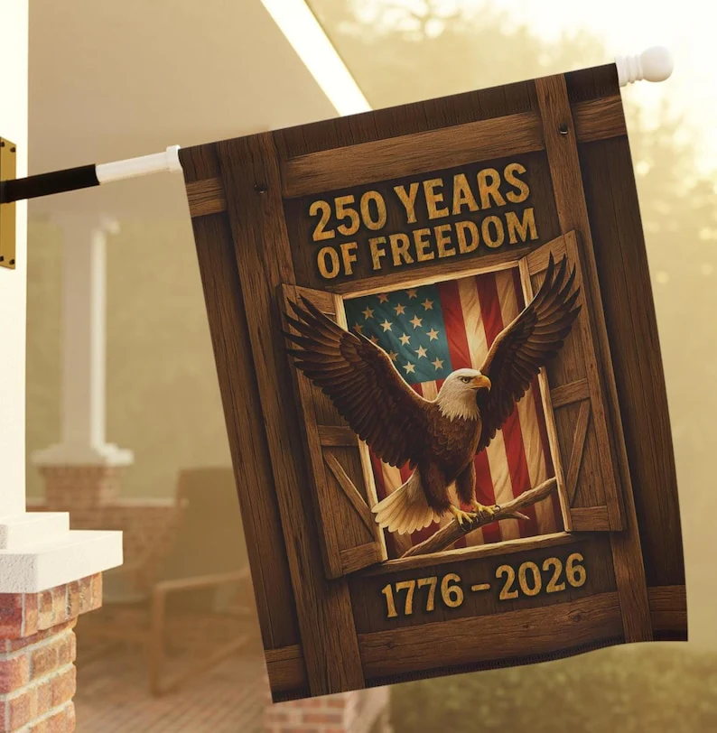 Bald Eagle 250 Years of Freedom 1776-2026 Flag - Gift For Patriotic, Veterans | HN02 - Image 3