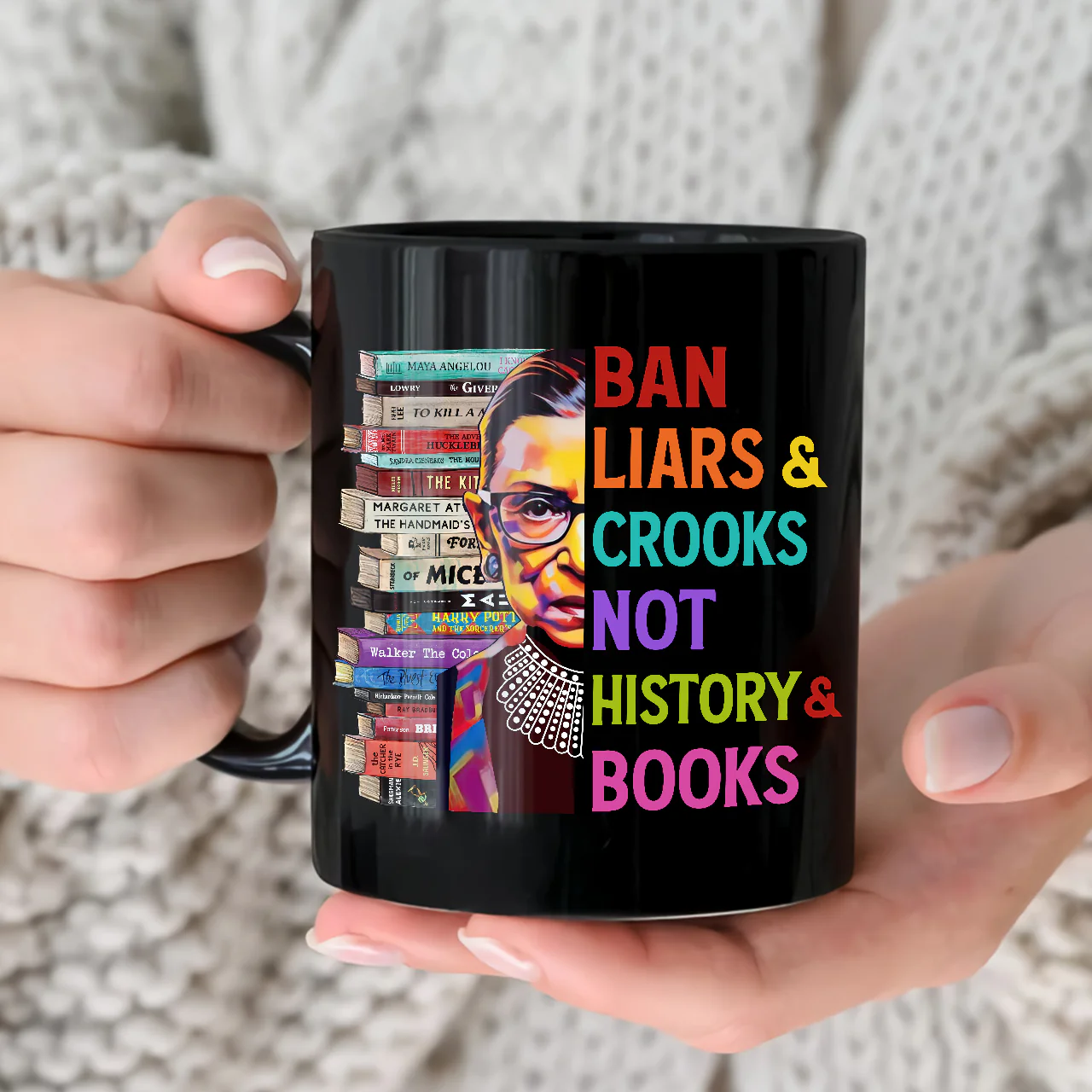 Ban Liars And Crooks Not History And Books Book Lovers Gift Mug - Image 4