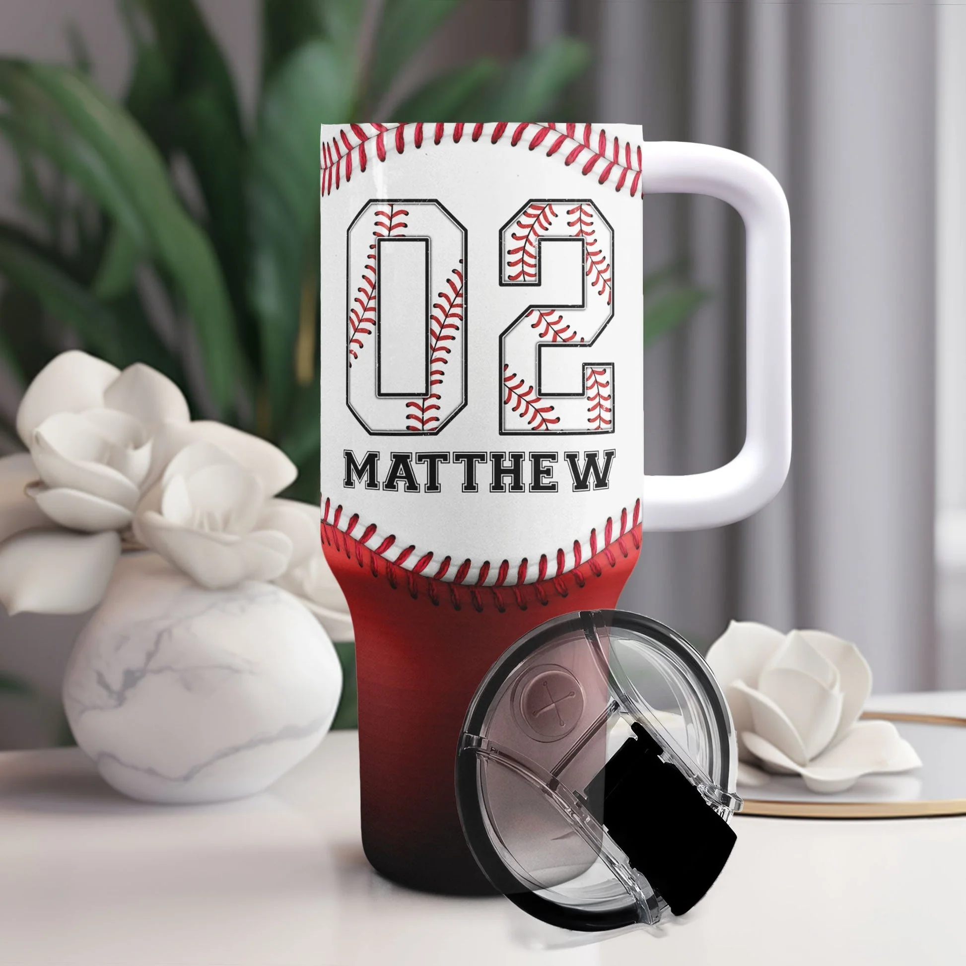 Baseball Gradient - Personalized Stainless Steel Tumbler - Gift For Baseball Lovers, Baseball Team, Family Members NA94 - Image 2