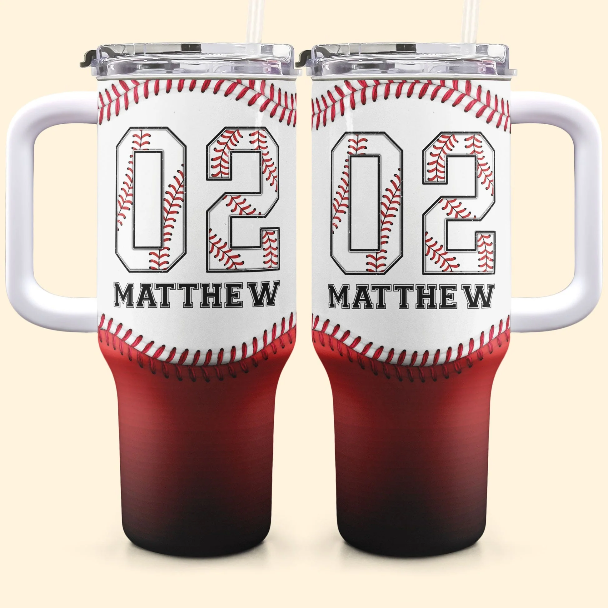 Baseball Gradient - Personalized Stainless Steel Tumbler - Gift For Baseball Lovers, Baseball Team, Family Members NA94 - Image 4