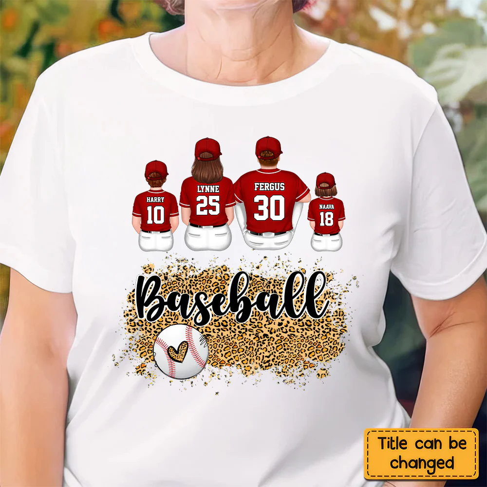 Baseball Grandma Leopard - Personalized Shirt - Gift For Mom, Grandma, Grandmother, Mothers Day | SPCL01 NA94 - Image 2