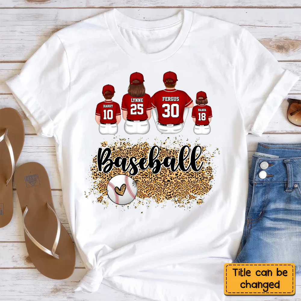 Baseball Grandma Leopard - Personalized Shirt - Gift For Mom, Grandma, Grandmother, Mothers Day | SPCL01 NA94 - Image 3