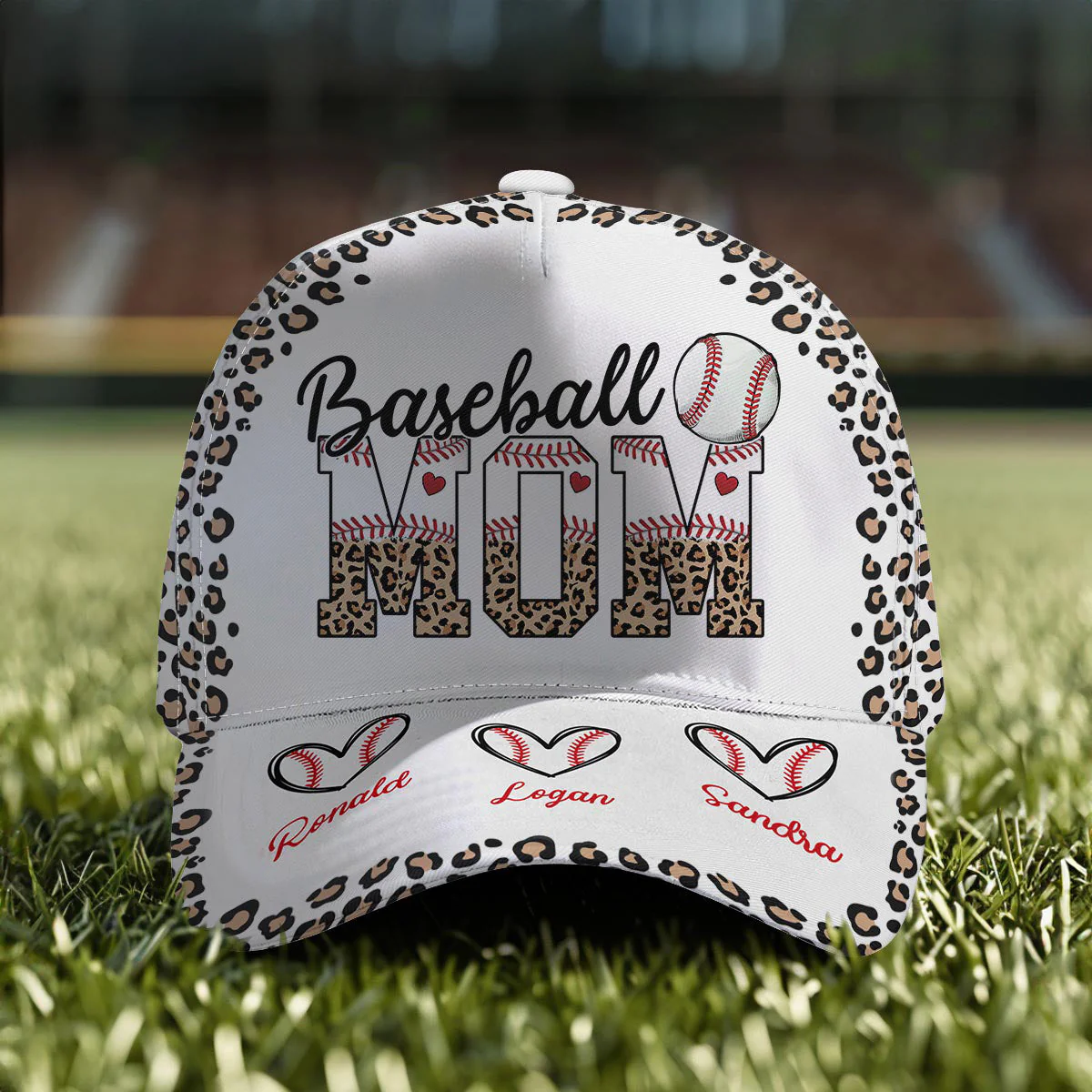 Baseball Mom Leopard Custom Name Number - Personalized Classic Cap - Gift For Mom, Mothers Day, Baseball Lovers NA94