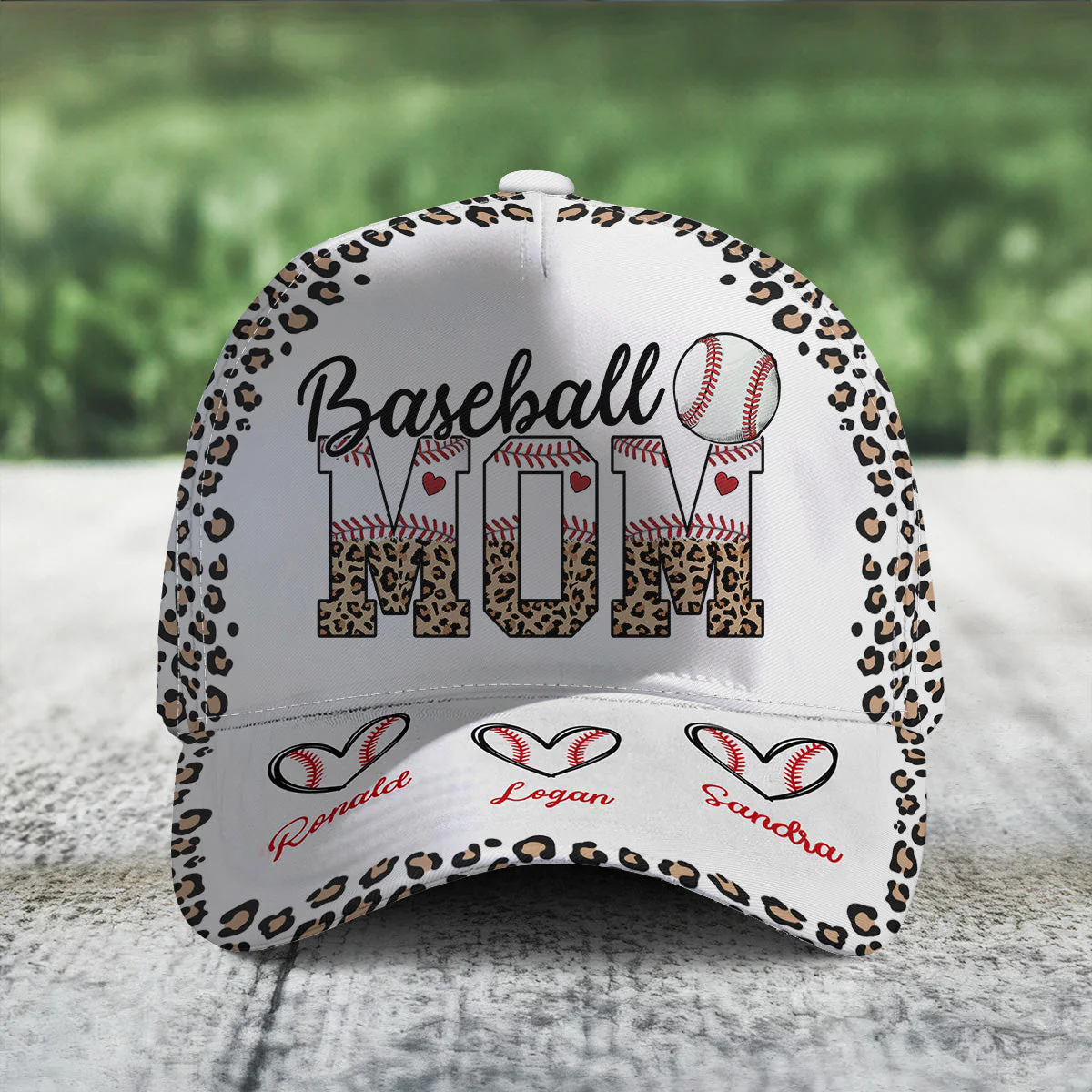Baseball Mom Leopard Custom Name Number - Personalized Classic Cap - Gift For Mom, Mothers Day, Baseball Lovers NA94 - Image 2