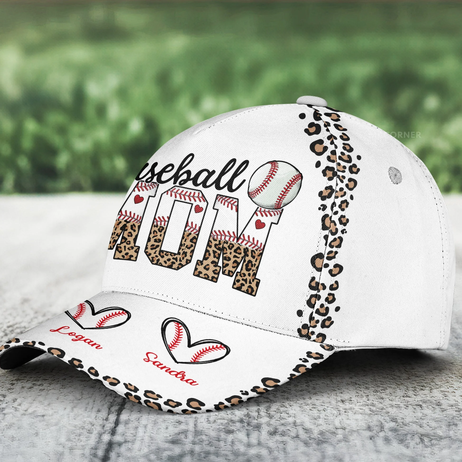 Baseball Mom Leopard Custom Name Number - Personalized Classic Cap - Gift For Mom, Mothers Day, Baseball Lovers NA94 - Image 3