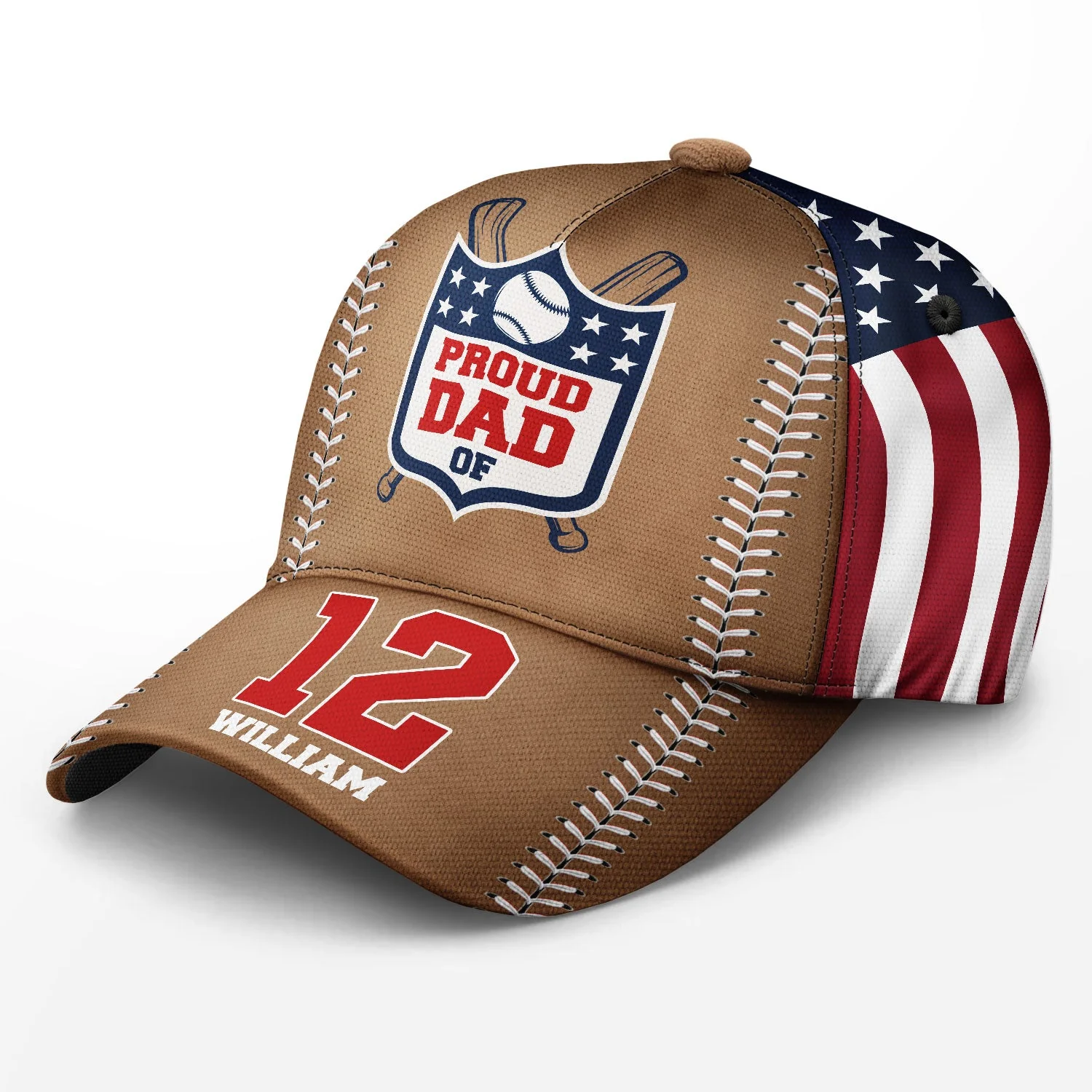 Baseball Proud Dad - Personalized Classic Cap - Gift For Dad, Grandpa, Father's Day, Baseball Lovers | NA94 - Image 2