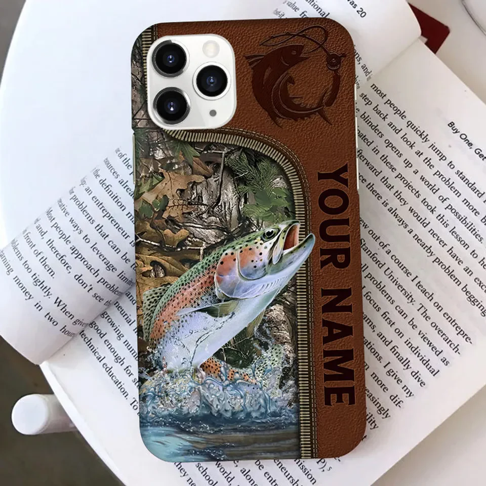 Bass Fish - Personalized Phone Case - Gift For Dad, Grandpa, Fishing Lovers - Image 3