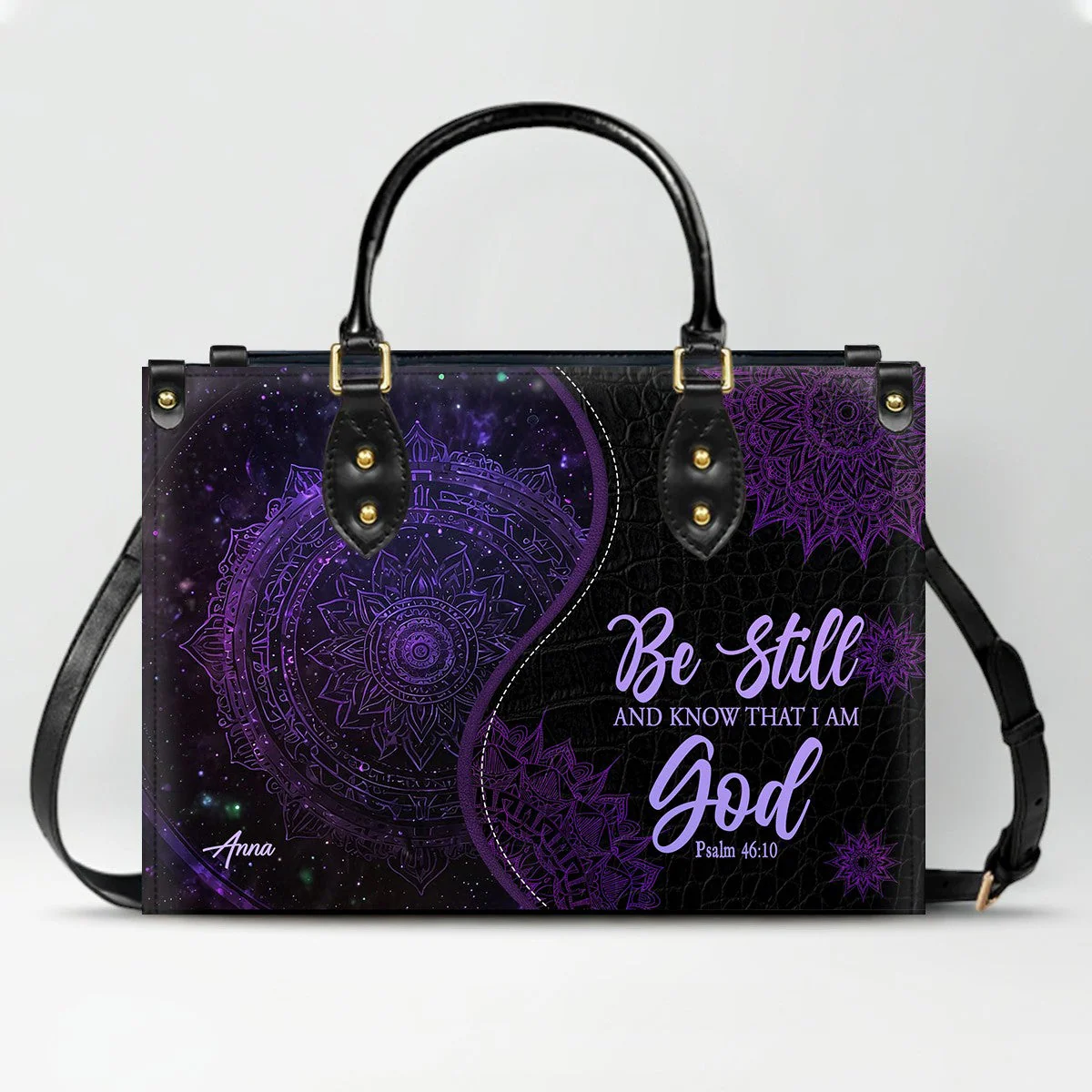 Be Still And Know That I Am God - Personalized Leather Handbag - Gift For Her HL128
