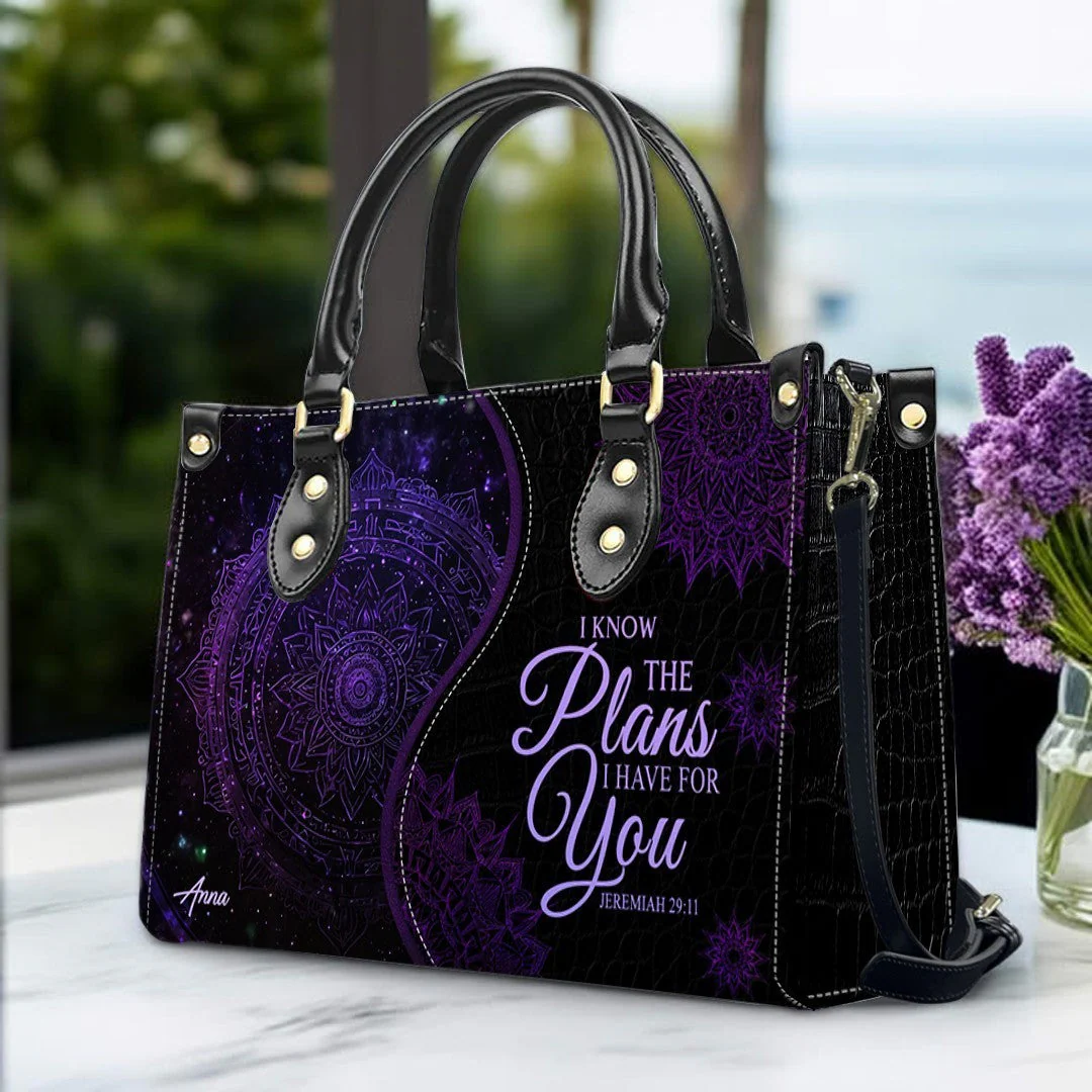 Be Still And Know That I Am God - Personalized Leather Handbag - Gift For Her HL128 - Image 2