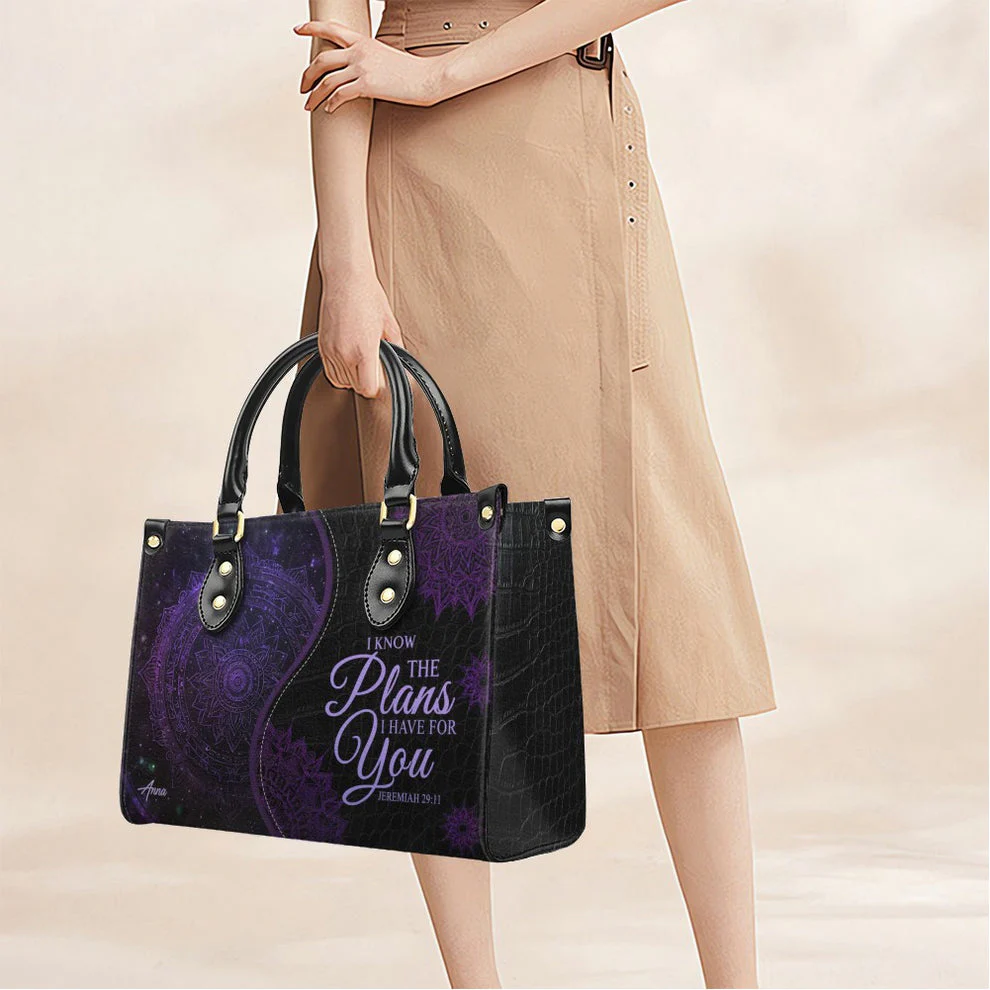 Be Still And Know That I Am God - Personalized Leather Handbag - Gift For Her HL128 - Image 3