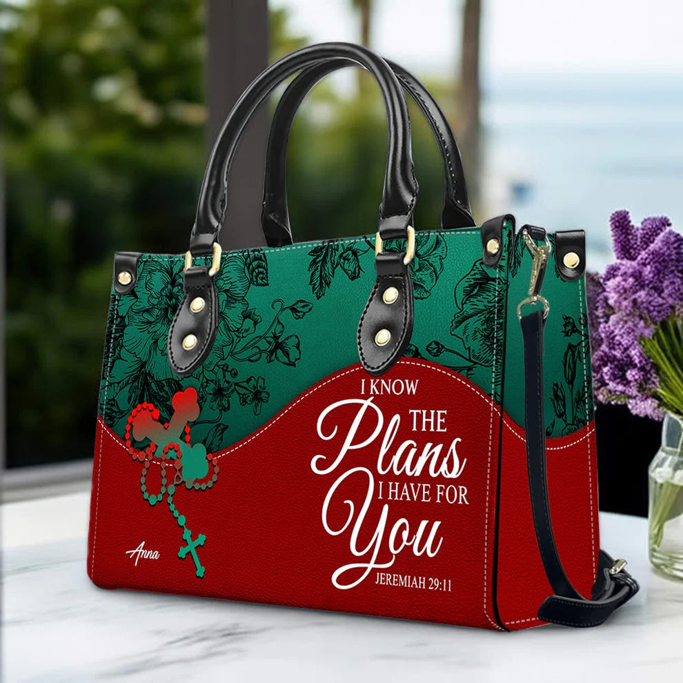 Be Still And Know That I Am God - Personalized Leather Handbag HL128 - Image 2