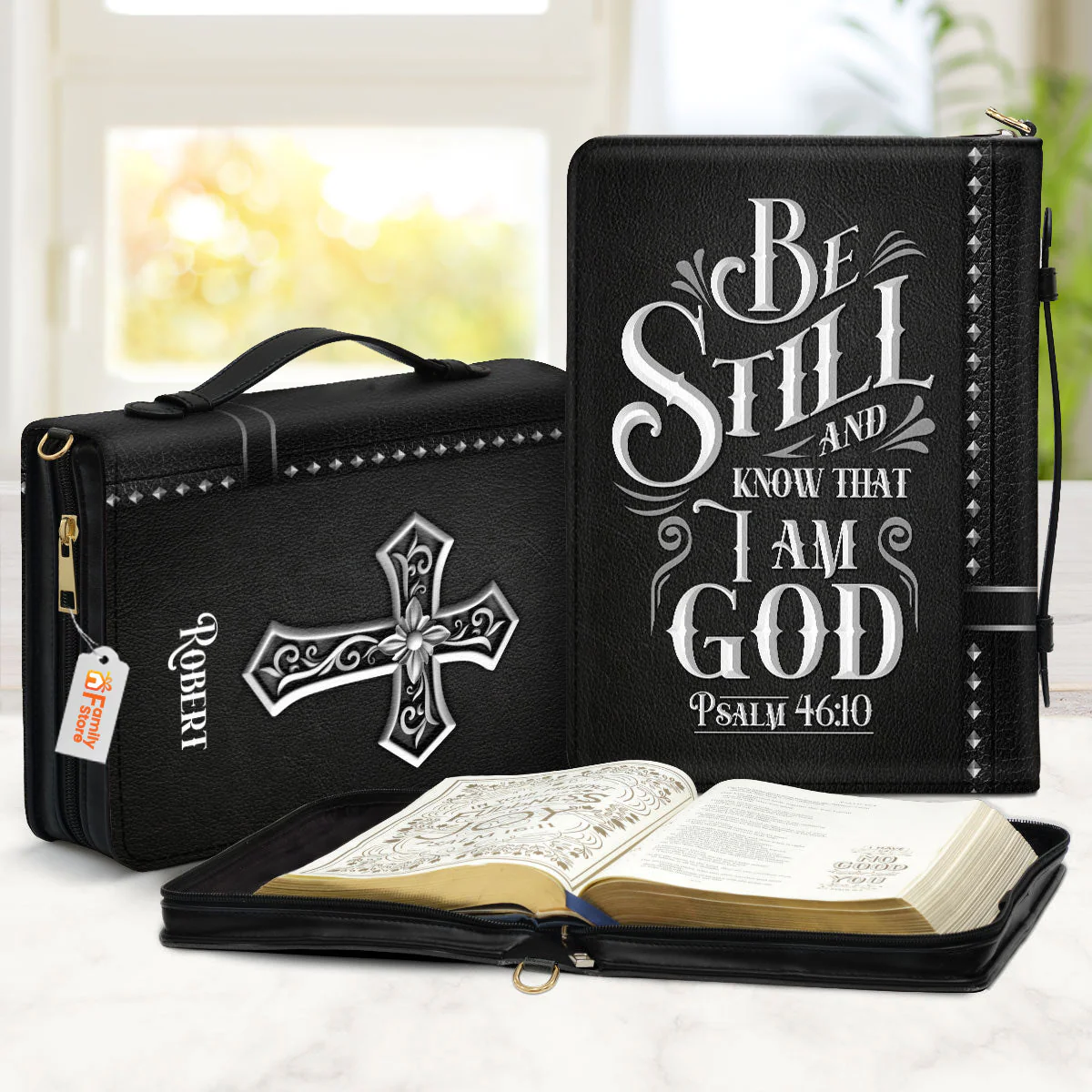 Be Still And Know That I Am God - Scripture Gifts For Women Of God - Personalized Bible Covers - AT4082402 - Image 2