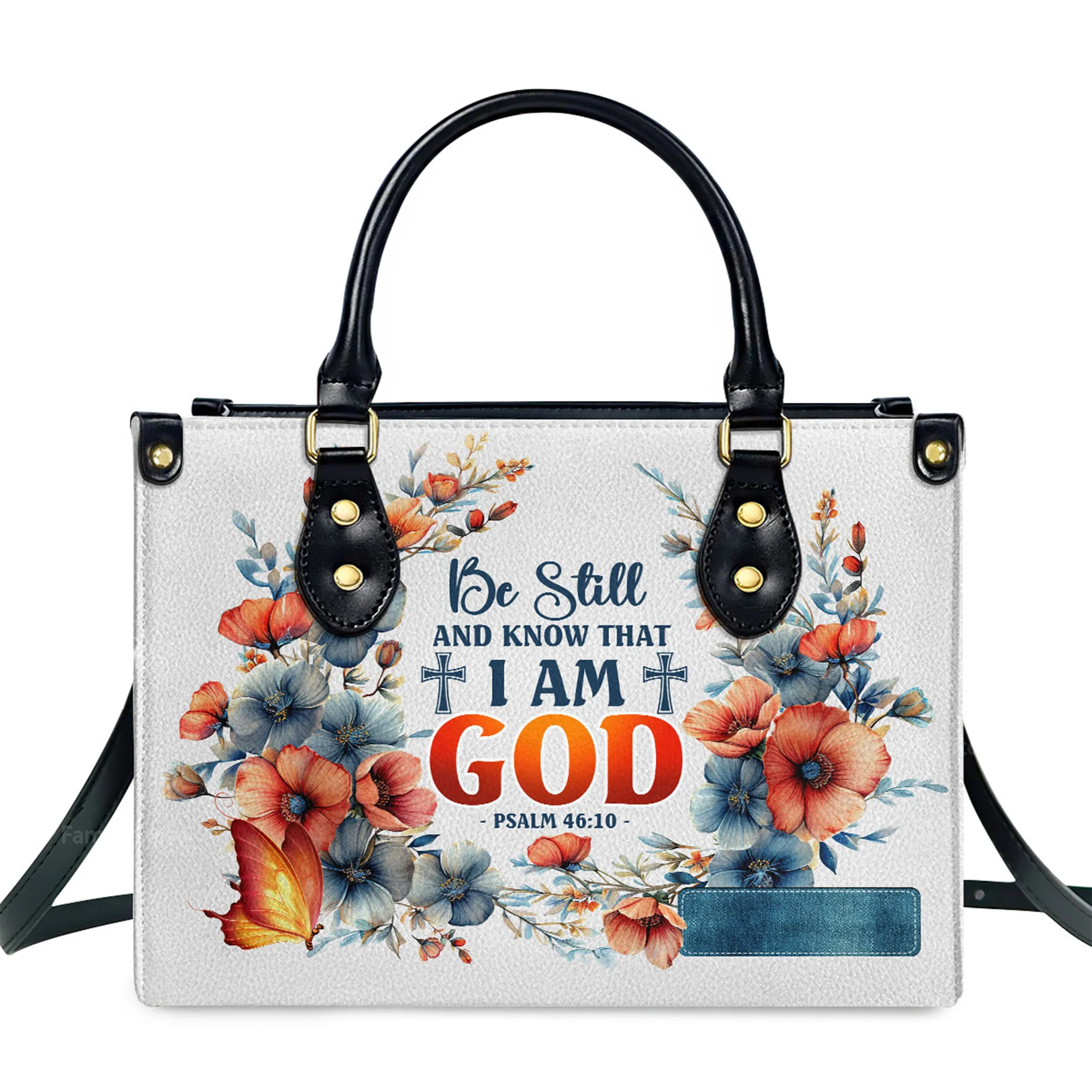 Be Still And Know That I Am God - Unique Personalized Leather Handbag - AT4080953 - Image 2