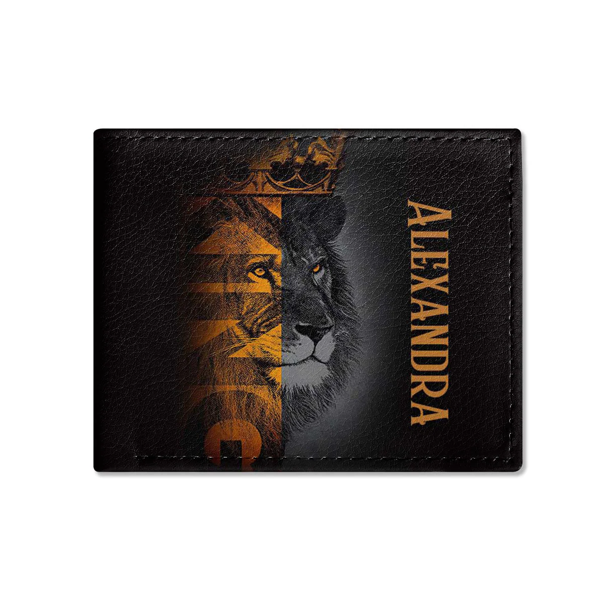 Be Strong and Courageous Joshua 1:9 Bible Verse - Personalized Folded Wallet For Men - Image 2