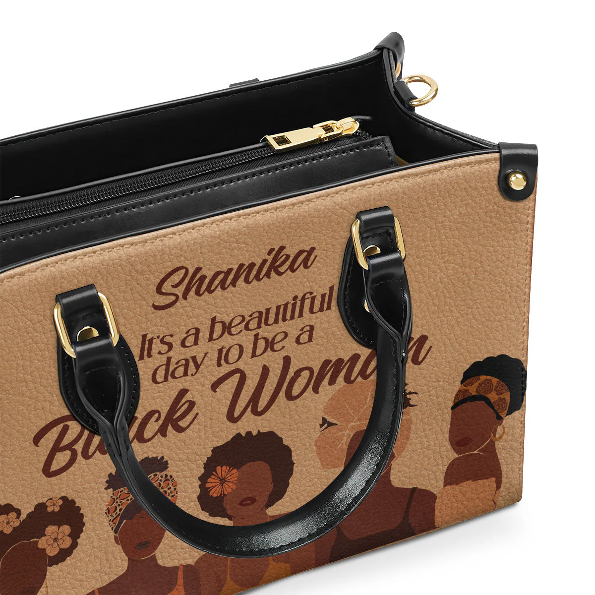 Beautiful Day To Be A Black Woman - Personalized Leather Handbag - Empowerment Gift For Her HD95 - Image 4