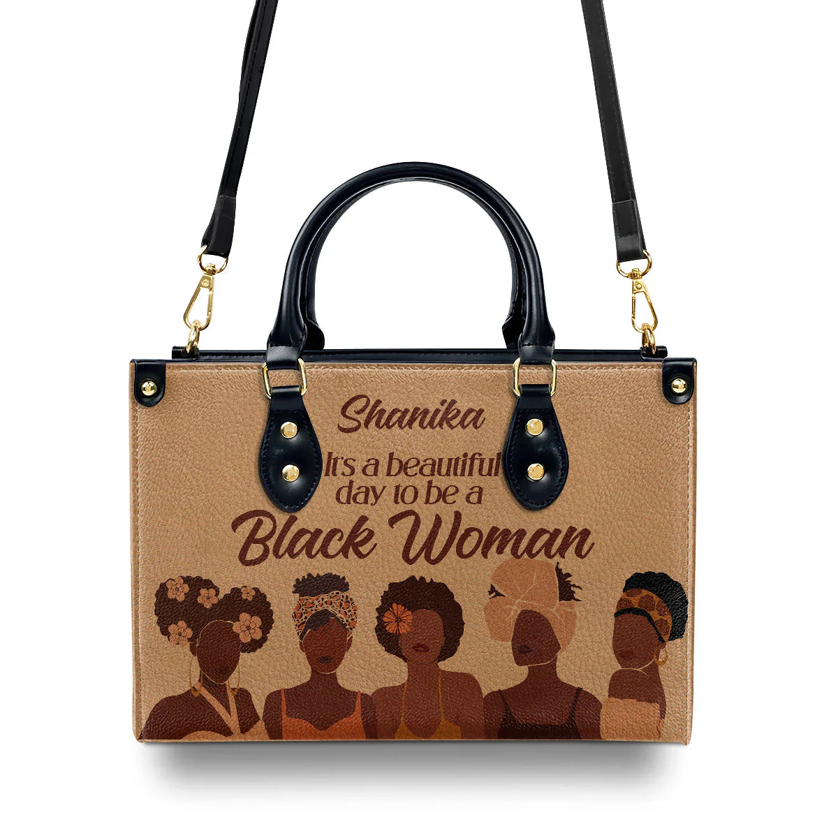 Beautiful Day To Be A Black Woman - Personalized Leather Handbag - Empowerment Gift For Her HD95 - Image 6
