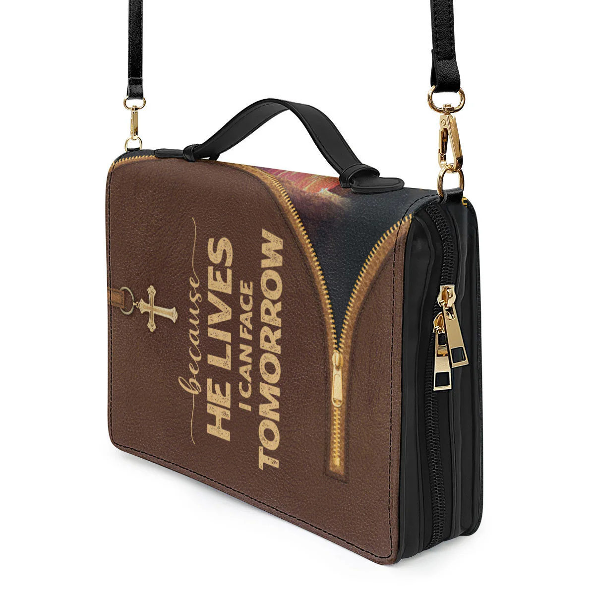 Because He Lives, I Can Face Tomorrow - Scripture Gifts For Women Of God - Personalized Bible Covers - AT4080710 - Image 5