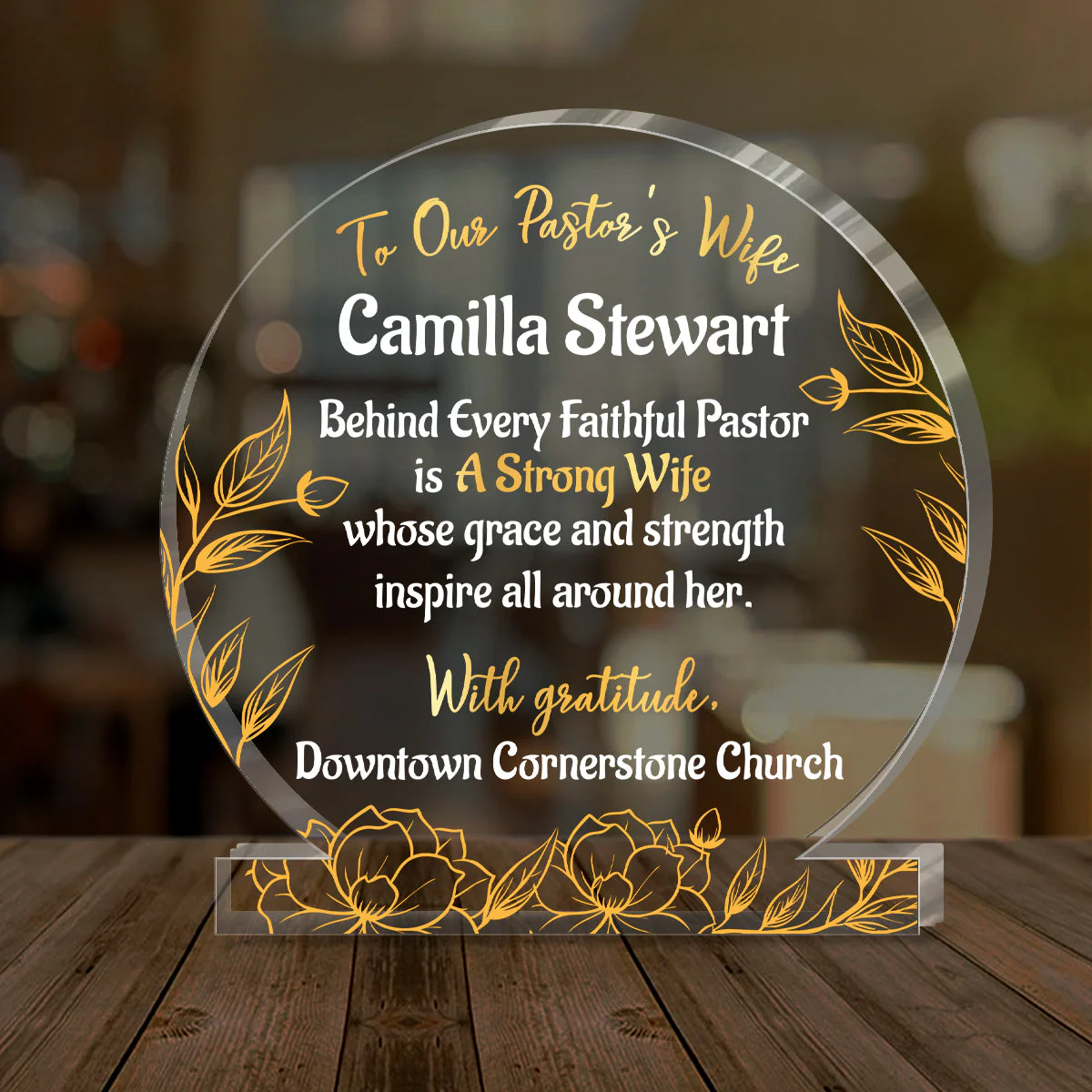 Behind Every Faithful Pastor - Personalized Acrylic Plaque TD118 - Image 3